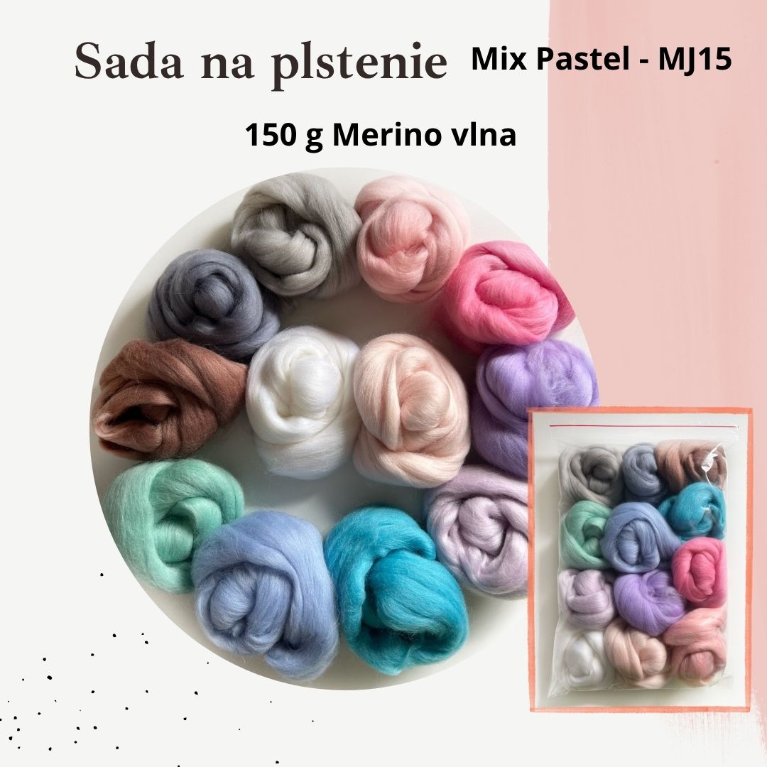 150 g MJ15 - Mix -sada  vlny Pastel