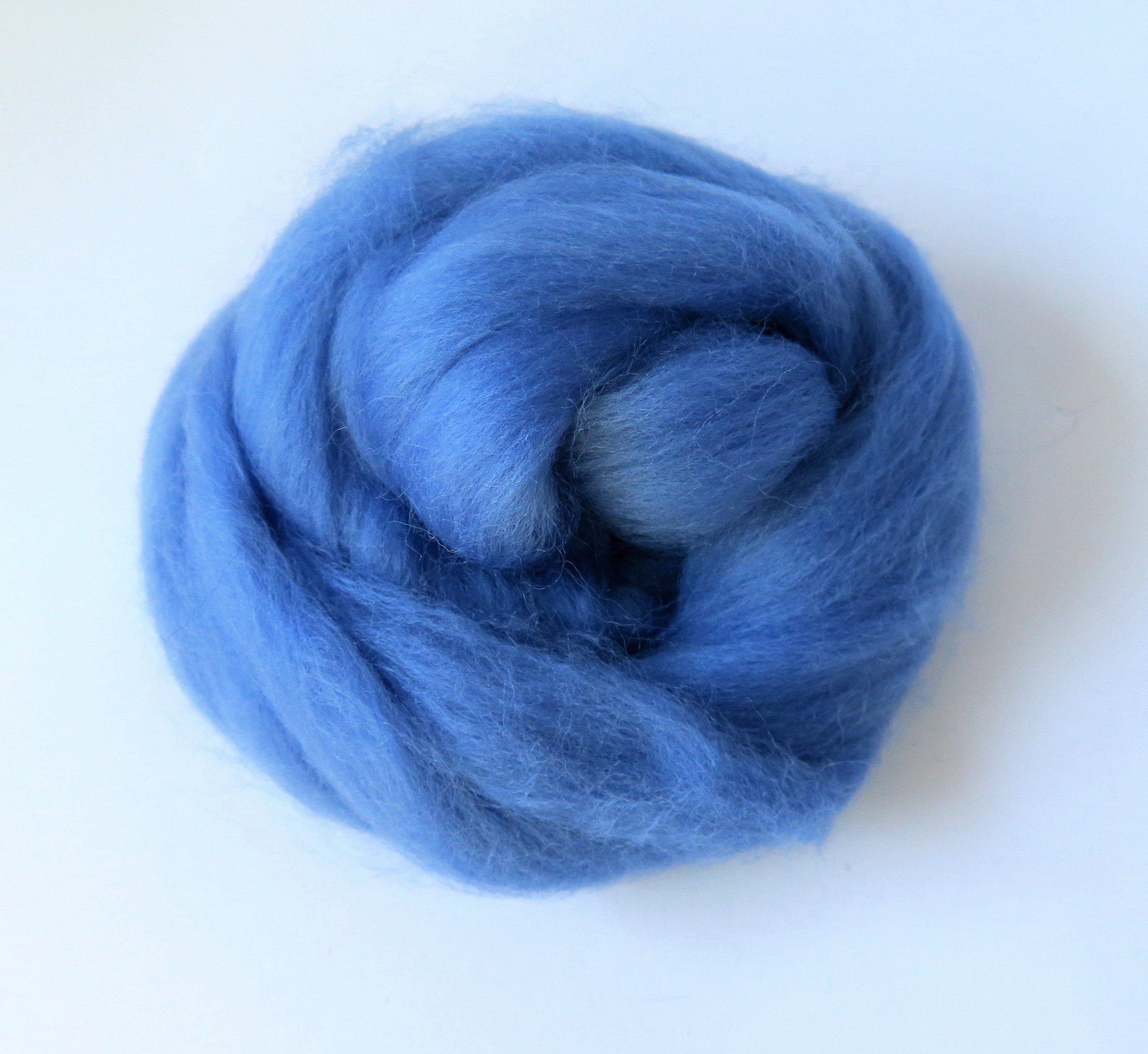 Merino vlna  - modrá kobalt bledá