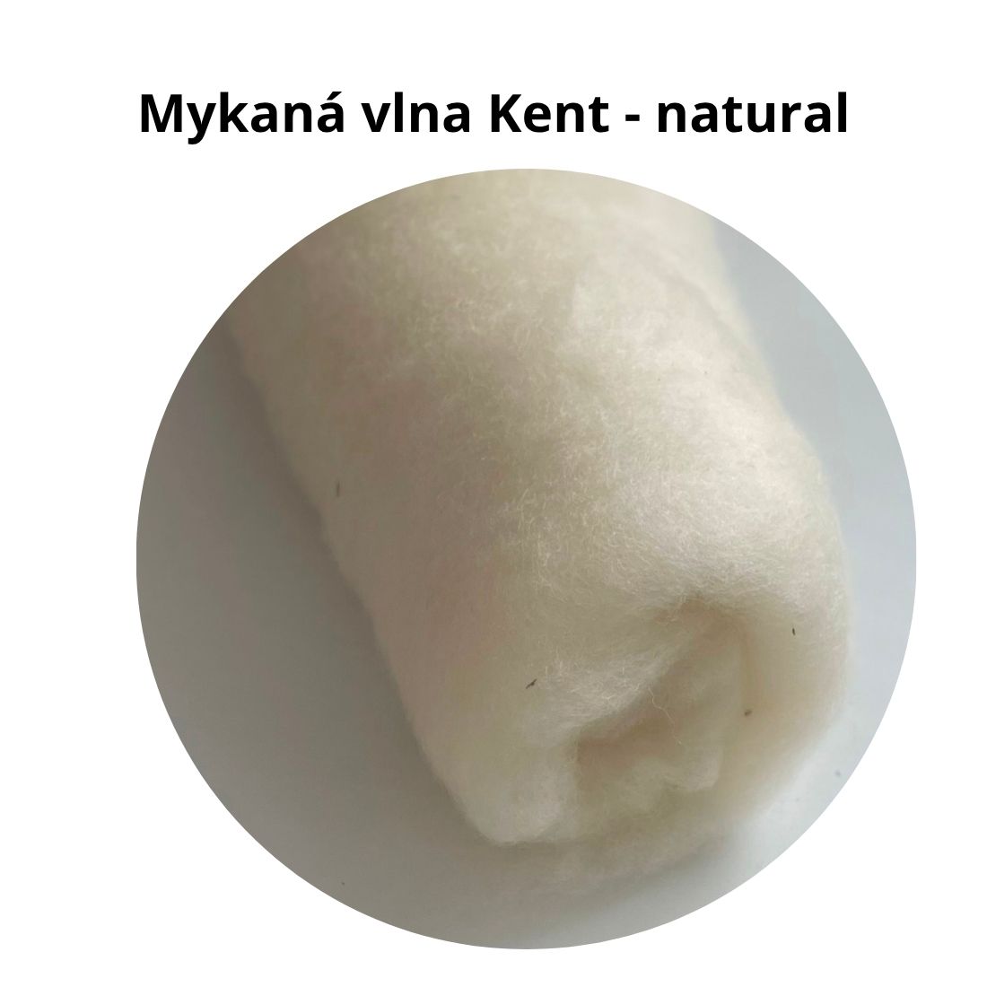 100 g  Slovenská vlna- Kent, mykaná vo vlyse, natural