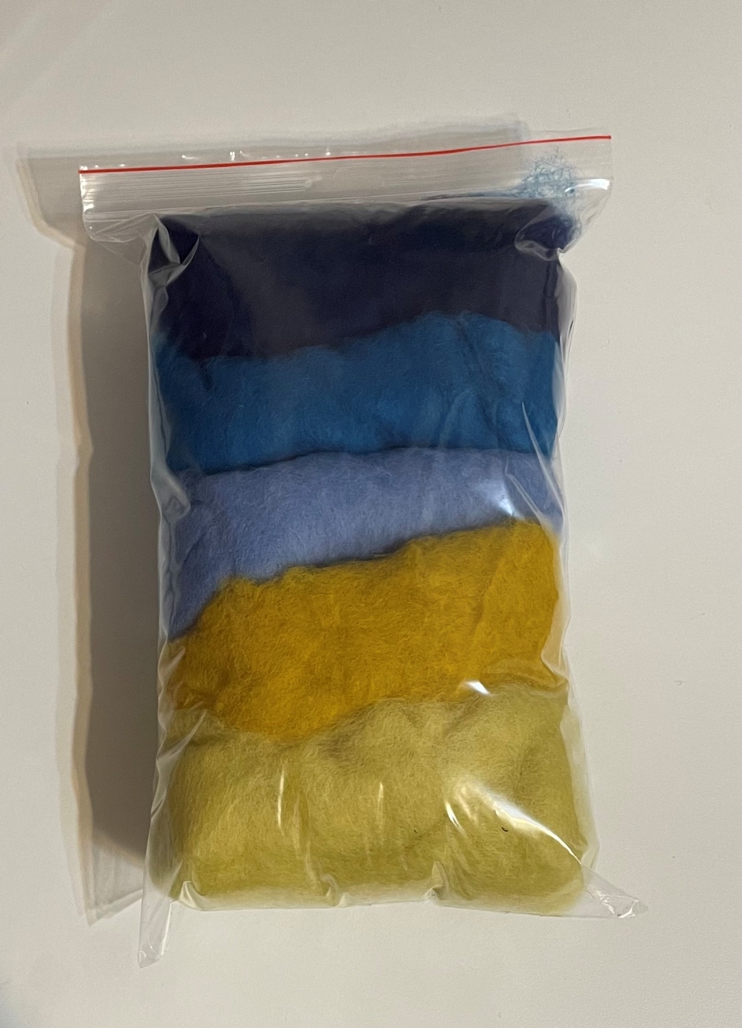 Mykaná vlna Sada žltomodrá - 100 g