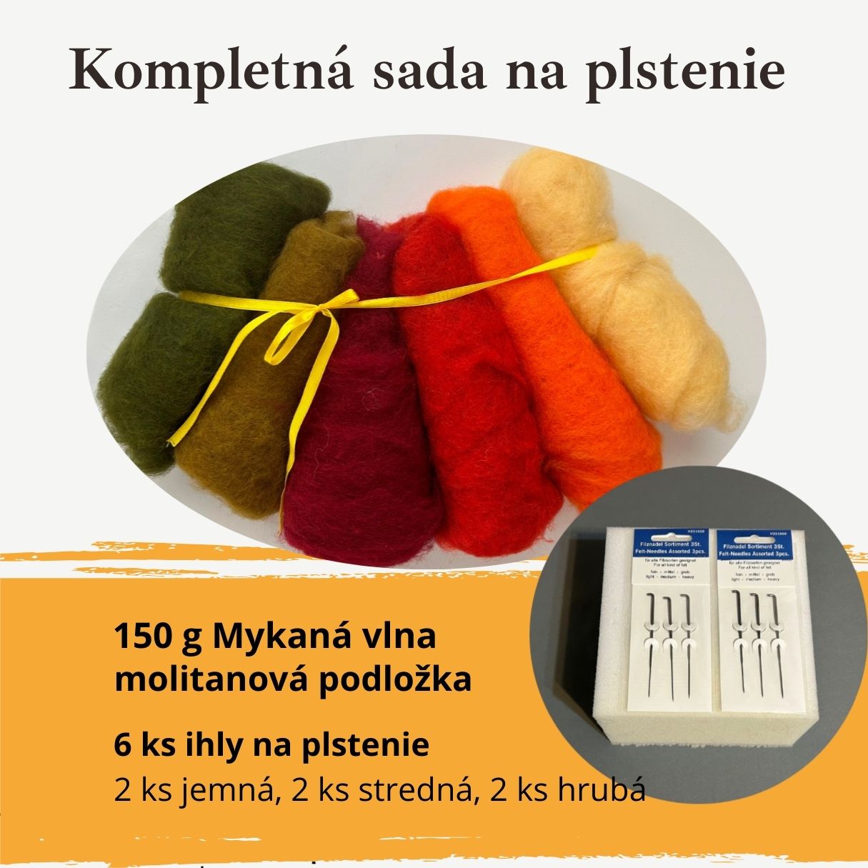 150 g  - Mykaná MYK1 - Jeseň ,Kompletná sada +  ihly, podložka
