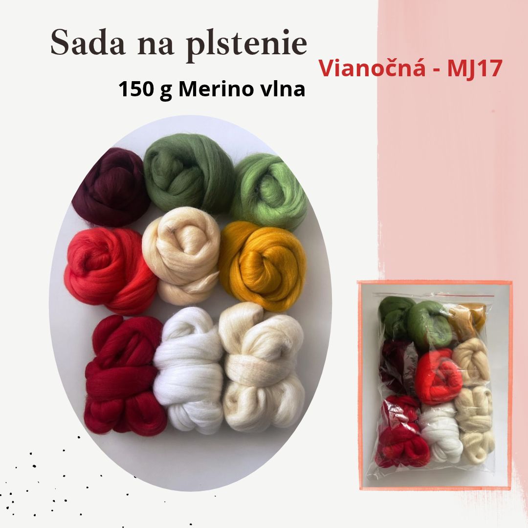 150 g MJ17 - Mix -sada  vlny  Vianočná
